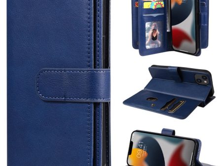 10-slot wallet case for iPhone 14 Plus - Dark Blue Supply