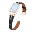 Xiaomi Smart Band 8 Pro Rhinestone Genuine Cow Leather Watch Strap - Black Supply