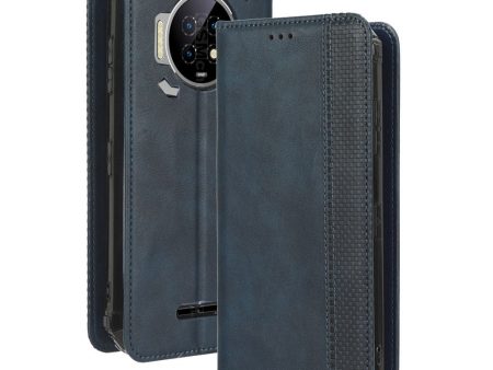 Bofink Vintage Oukitel WP19 leather case - Blue Online Sale