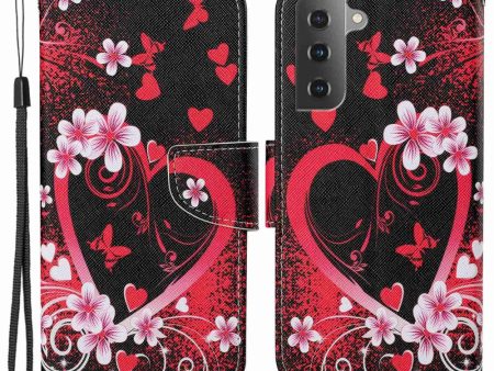 Wonderland Samsung Galaxy S23 flip case - Red Heart Fashion