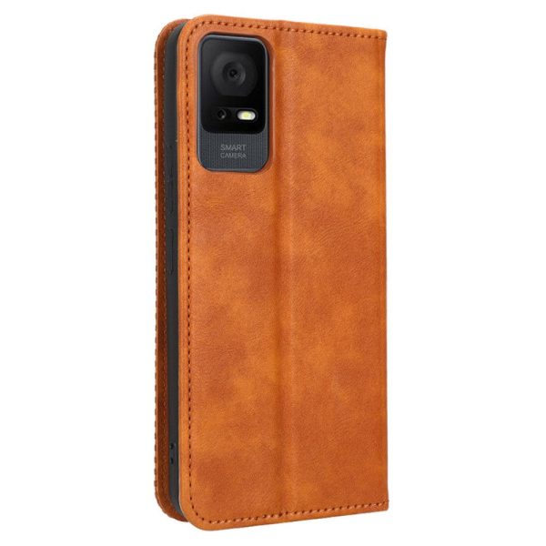 Bofink Vintage TCL 408   406   405 leather case - Brown Sale