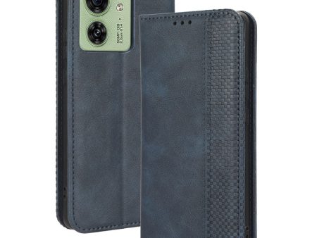 Bofink Vintage Motorola Edge 40 leather case - Blue Cheap