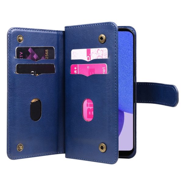 10-slot wallet case for Samsung Galaxy A23e - Dark Blue Sale