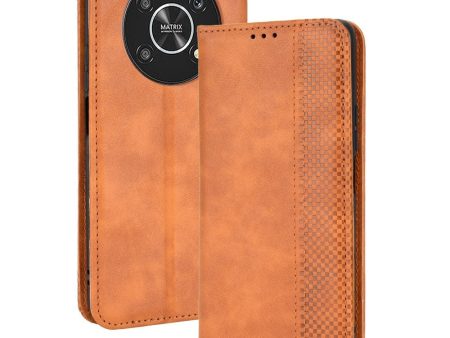 Bofink Vintage Honor Magic4 Lite   X9 5G   X30 leather case - Brown For Cheap