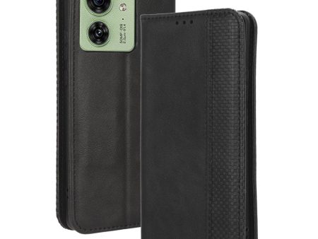 Bofink Vintage Motorola Edge 40 leather case - Black For Cheap