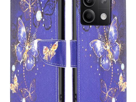 Wonderland Xiaomi Redmi Note 13 flip case - Purple Butterflies For Discount