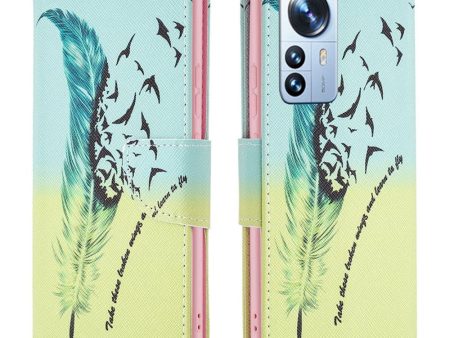 Wonderland Xiaomi 12 Pro flip case - Feather and Birds Online now