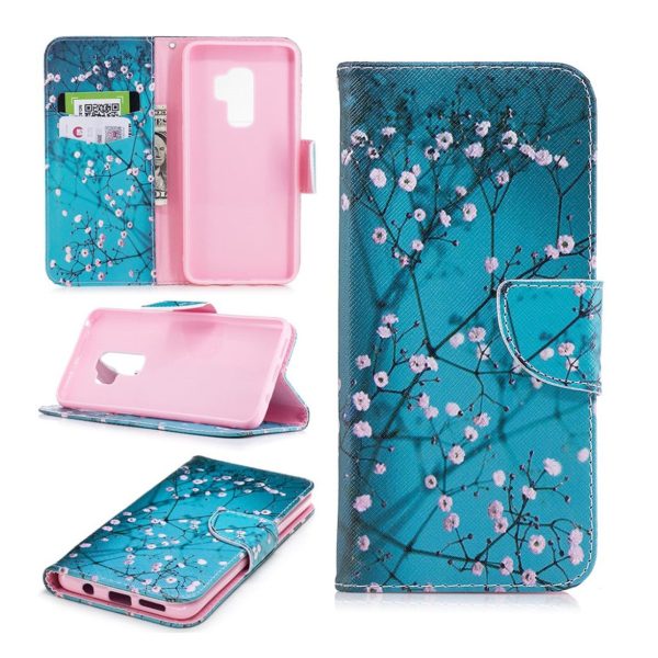 Samsung Galaxy S9 Plus pattern printing leather case - Wintersweet For Cheap