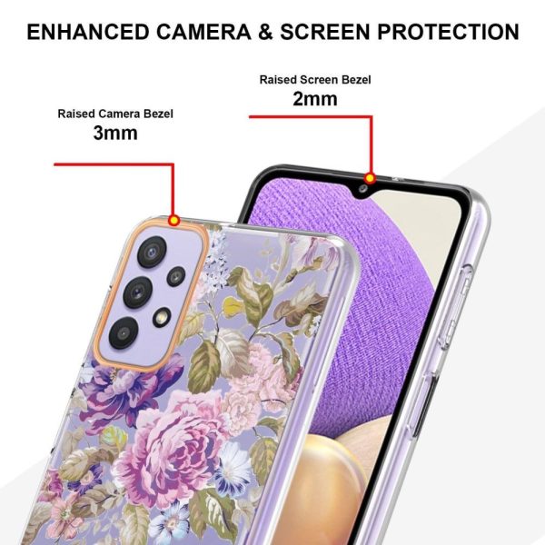 Super slim and durable softcover for Samsung Galaxy A13 4G - Purple Peony Fashion