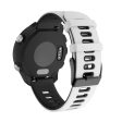 22mm Universal dual color sporty silicone watch strap - White   Black Hot on Sale