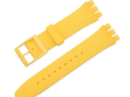 19mm Universal silicone watch strap - Yellow Online Sale