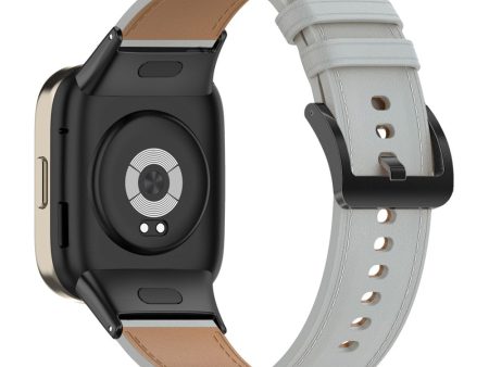 Xiaomi Redmi Watch 3   Mi Watch Lite 3 Cowhide Genuine leather strap - Grey Online now