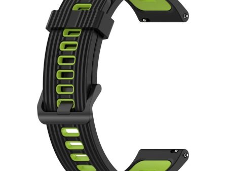 20mm Universal bi-color silicone watch strap - Black   Lime on Sale