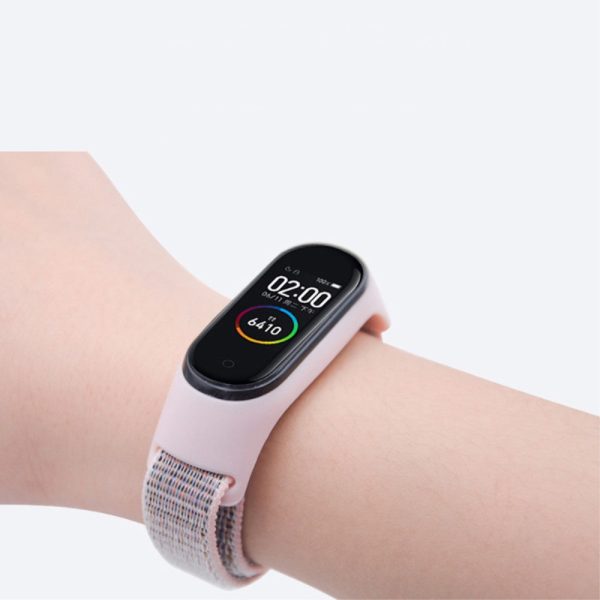 Xiaomi Mi Band 7   6   5 nylon watch strap - Light Pink For Discount