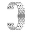 18mm Garmin Vivoactive 4S five bead stainless steel watch strap - Silver Cheap