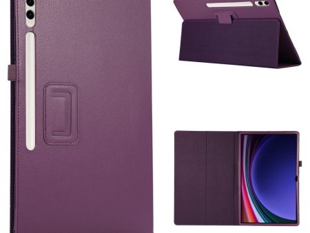 Purple leather tablet cover with bi-fold stand for Samsung Galaxy Tab S9 Ultra Cheap