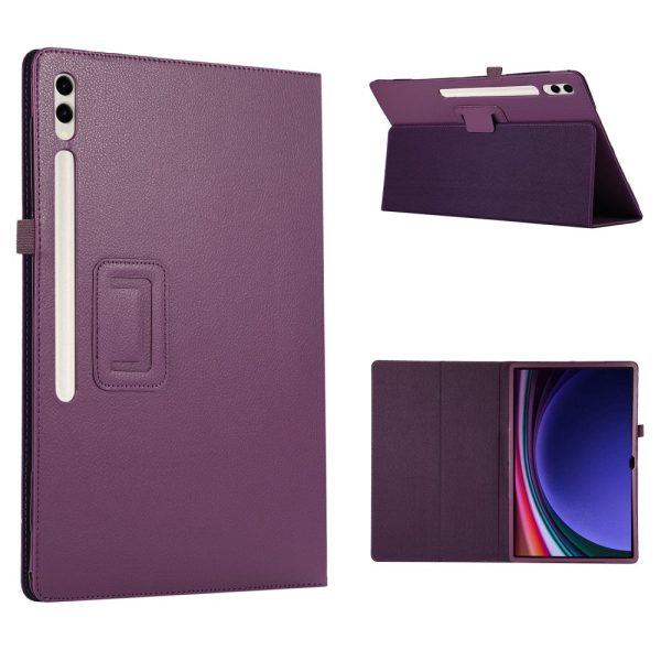 Purple leather tablet cover with bi-fold stand for Samsung Galaxy Tab S9 Ultra Cheap