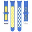 Xiaomi Smart Band 8 Watch Straps Dual-Colors Flexible Band with Stainless Steel Connector - Blue+Yellow Supply