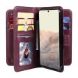 10-slot wallet case for Google Pixel 6 Pro - Wine Red Cheap