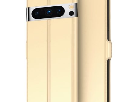 Smooth and thin premium PU leather case for Google Pixel 8 Pro - Gold on Sale