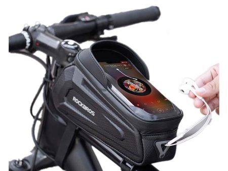 ROCKBROS waterproof bicycle bike top tube bag + touch screen view Online now