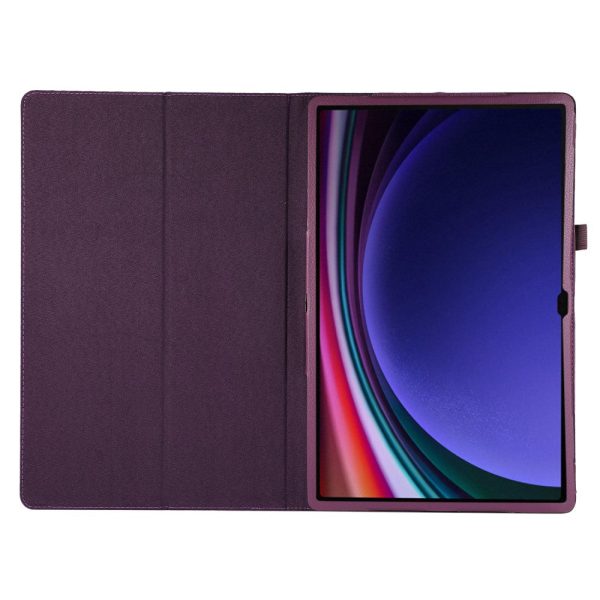 Purple leather tablet cover with bi-fold stand for Samsung Galaxy Tab S9 Ultra Cheap