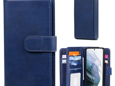 10-slot wallet case for Samsung Galaxy S21 - Dark Blue Discount