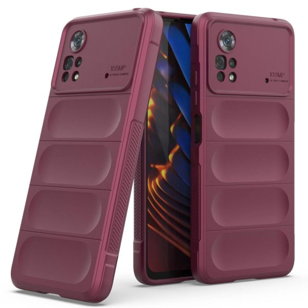 Soft gripformed cover for Xiaomi Poco X4 Pro 5G - Wine Red Online Hot Sale