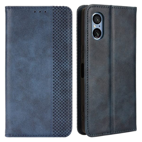 Bofink Vintage Sony Xperia 5 V leather case - Blue Online Sale