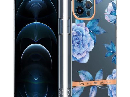 Super slim and durable softcover for iPhone 12 Pro Max - Blue Peony Fashion