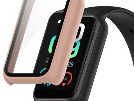 Amazfit Band 7 protective cover with tempered glass - Pink Fashion