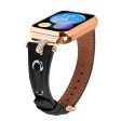 Xiaomi Smart Band 8 Pro Rhinestone Genuine Cow Leather Watch Strap - Black Supply