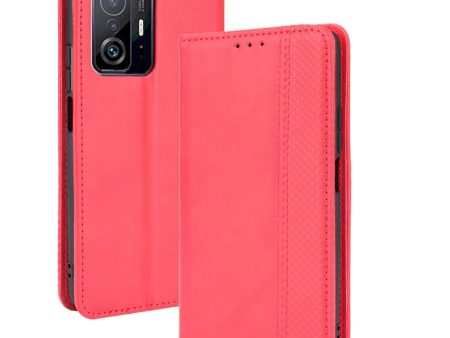 Bofink Vintage Xiaomi 11T   11T Pro leather case - Red Discount