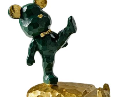 Universal cute bear style desktop phone and tablet holder - Dark Green   Gold For Discount