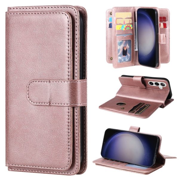 10-slot Samsung Galaxy S24 Plus wallet case - Pink Online Hot Sale