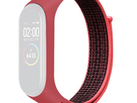 Xiaomi Mi Band 7   6   5 nylon watch strap - Red   Black For Sale