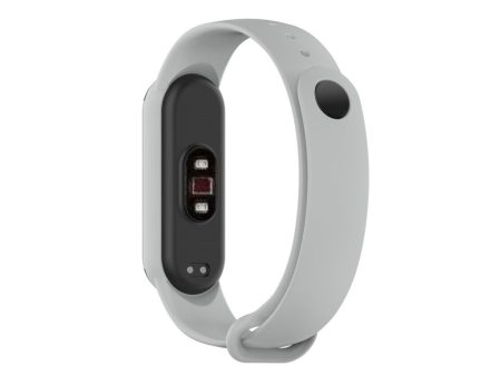 Xiaomi Mi Smart Band 6   5 glossy silicone watch band - Grey For Sale