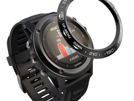 Garmin Fenix 3 cool stainless steel bezel - Black Background   White Characters For Sale