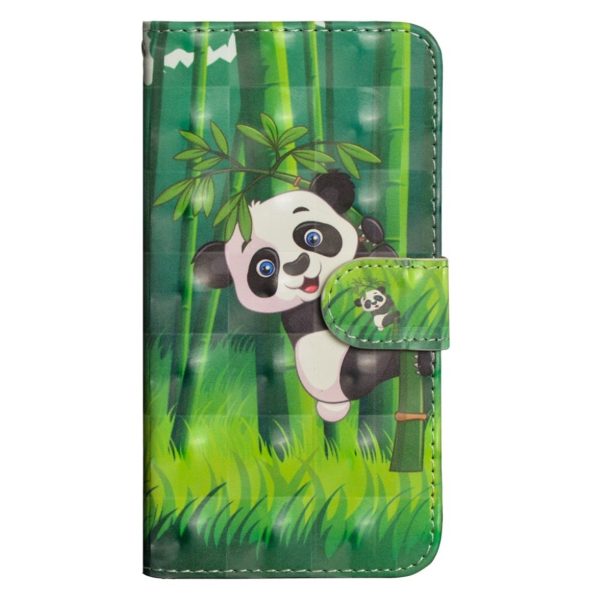 iPhone Xr pattern printing leather flip case - Panda For Cheap