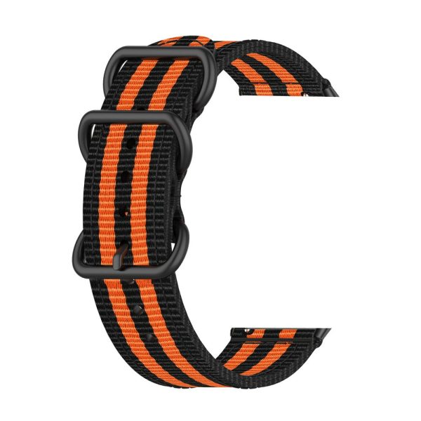 18mm Universal nylon watch strap - Black   Orange on Sale