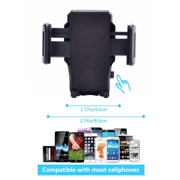 Universal double clip rotatable car phone holder Online Sale