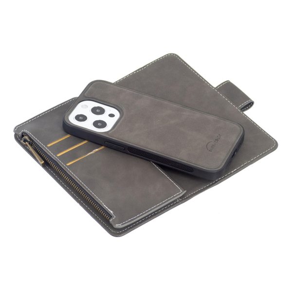 Premium Wallet iPhone 13 Pro Max flip case - Grey on Sale