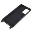 Thin TPU case with a matte finish and adjustable strap for Samsung Galaxy A53 5G - Black Online Sale