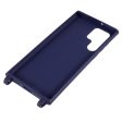 Thin TPU case with a matte finish and adjustable strap for Samsung Galaxy S22 Ultra - Dark Blue Discount