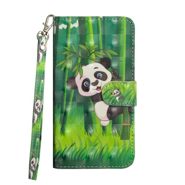 iPhone Xr pattern printing leather flip case - Panda For Cheap