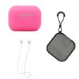 AirPods Pro 2 silicone case with strap and storage box - Noctilucent Pink on Sale