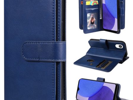 10-slot wallet case for Samsung Galaxy A23e - Dark Blue Sale