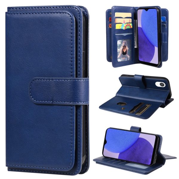 10-slot wallet case for Samsung Galaxy A23e - Dark Blue Sale