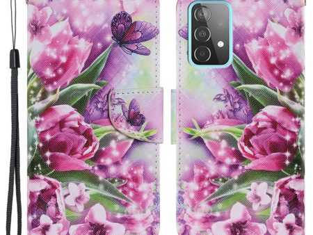 Wonderland Samsung Galaxy A53 5G flip case - Rose and Butterfly Online now