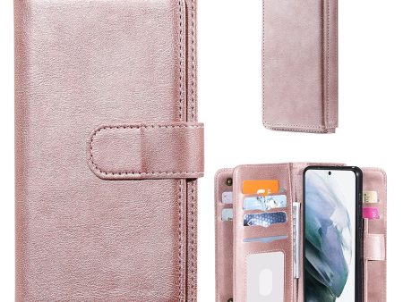 10-slot wallet case for Samsung Galaxy S21 Plus - Rose Gold Online